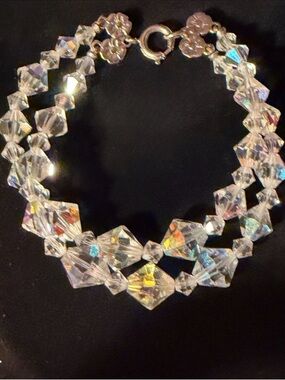Aurora Borealis Crystal Double-Strand Bracelet